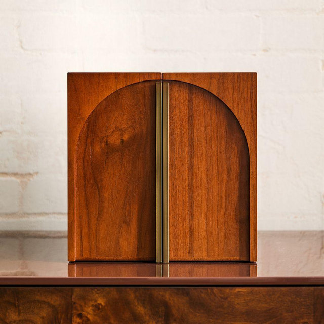 Akris Jewelry Jewelry Box, Cool Walnut, Cube