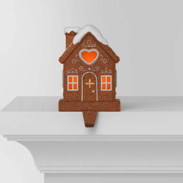 Christmas 3D House Stocking Holder with Heart Window - Wondershop™