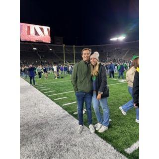 November 2022 - on the field at Notre Dame after beating Clemson