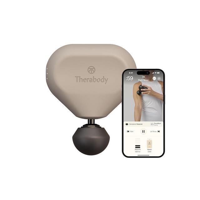TheraGun Mini by Therabody (3rd Generation) – Ultra-Portable Massage Gun and Travel Essential for Fast, Effective Pain and Tension Relief Anywhere, Oat