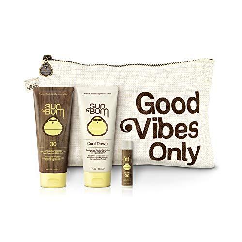 Sun Bum Premium Day Tripper | Travel-Sized Sun Care Pack with Moisturizing Sunscreen Lotion, Sunscreen Lip Balm and Hydrating Cool Down Lotion | Reef Friendly Broad Spectrum UVA/UVB Protection| Includes Travel Bag