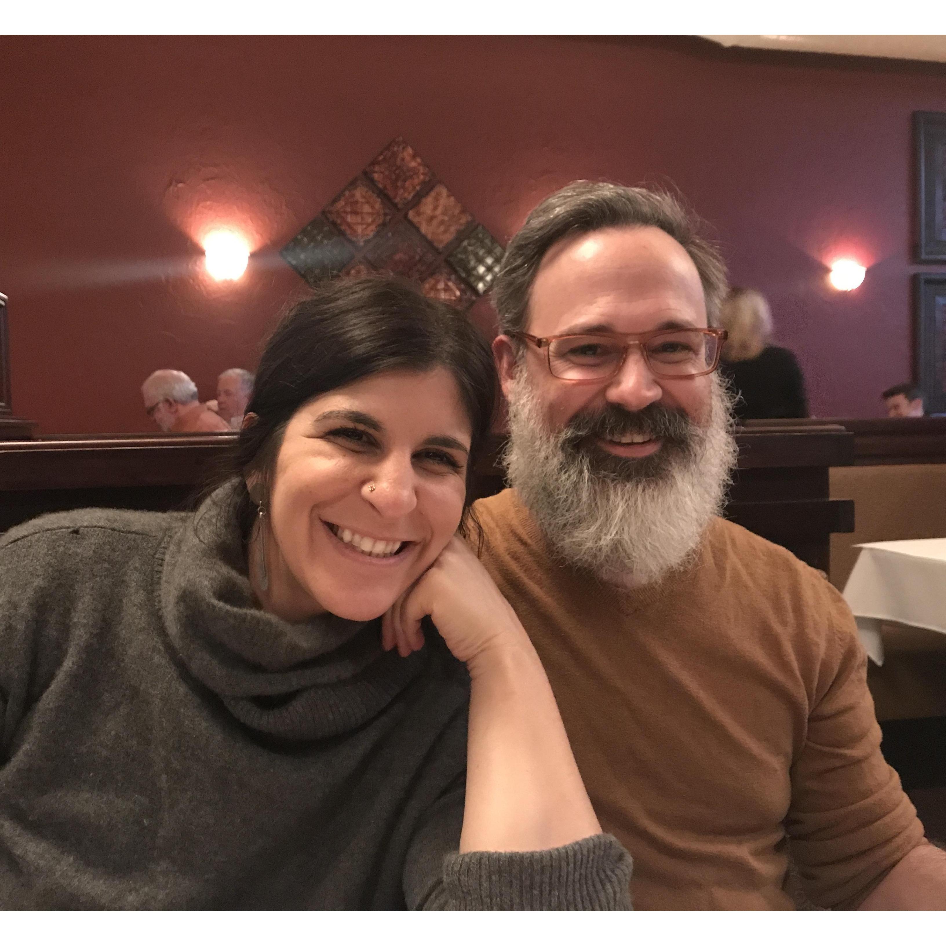 at dinner with Maria's parents