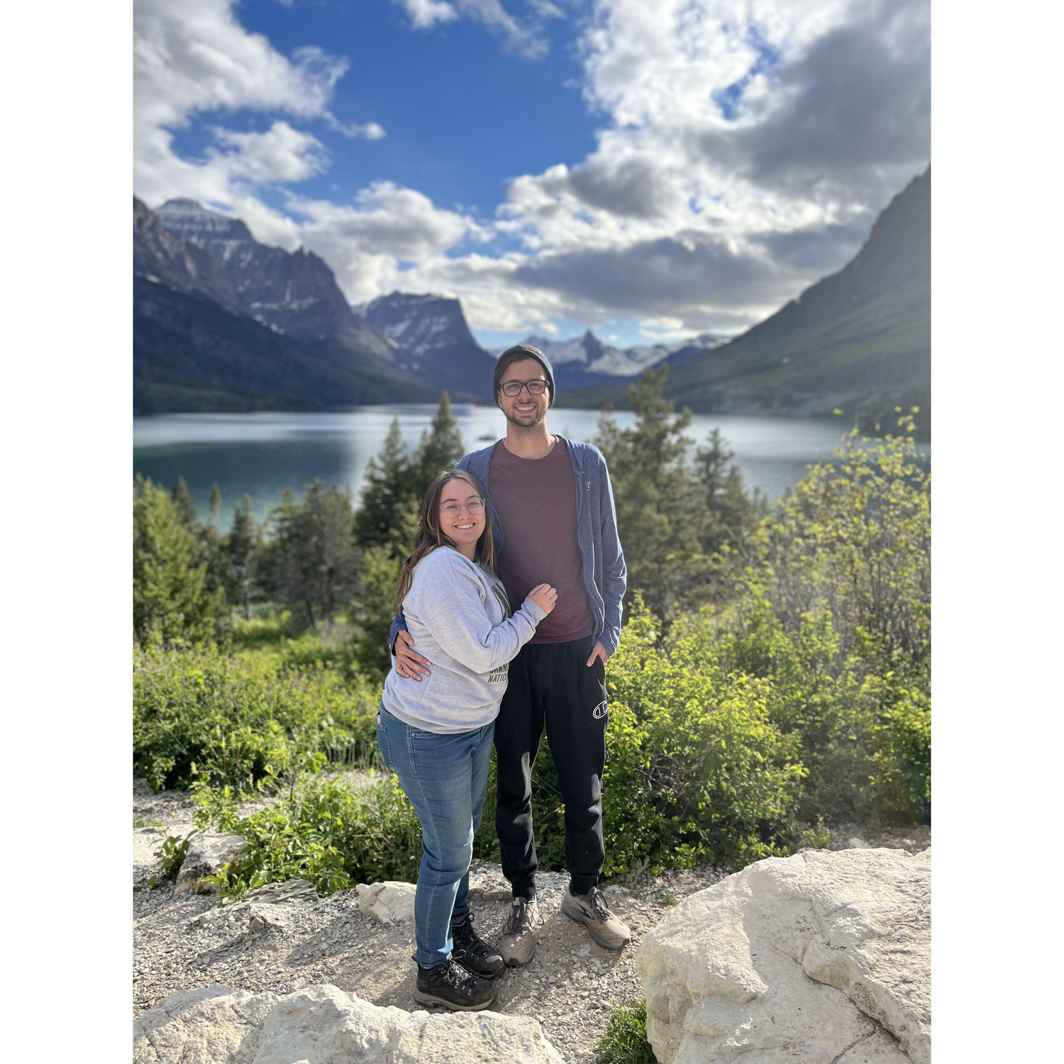 In Montana, after Andrew ran a half-marathon (and medaled!) through Glacier National Park.