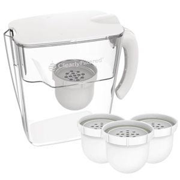 Water Pitcher & Filter 3 Pack | Clearly Filtered Water Pitcher | Remove Water Contaminants