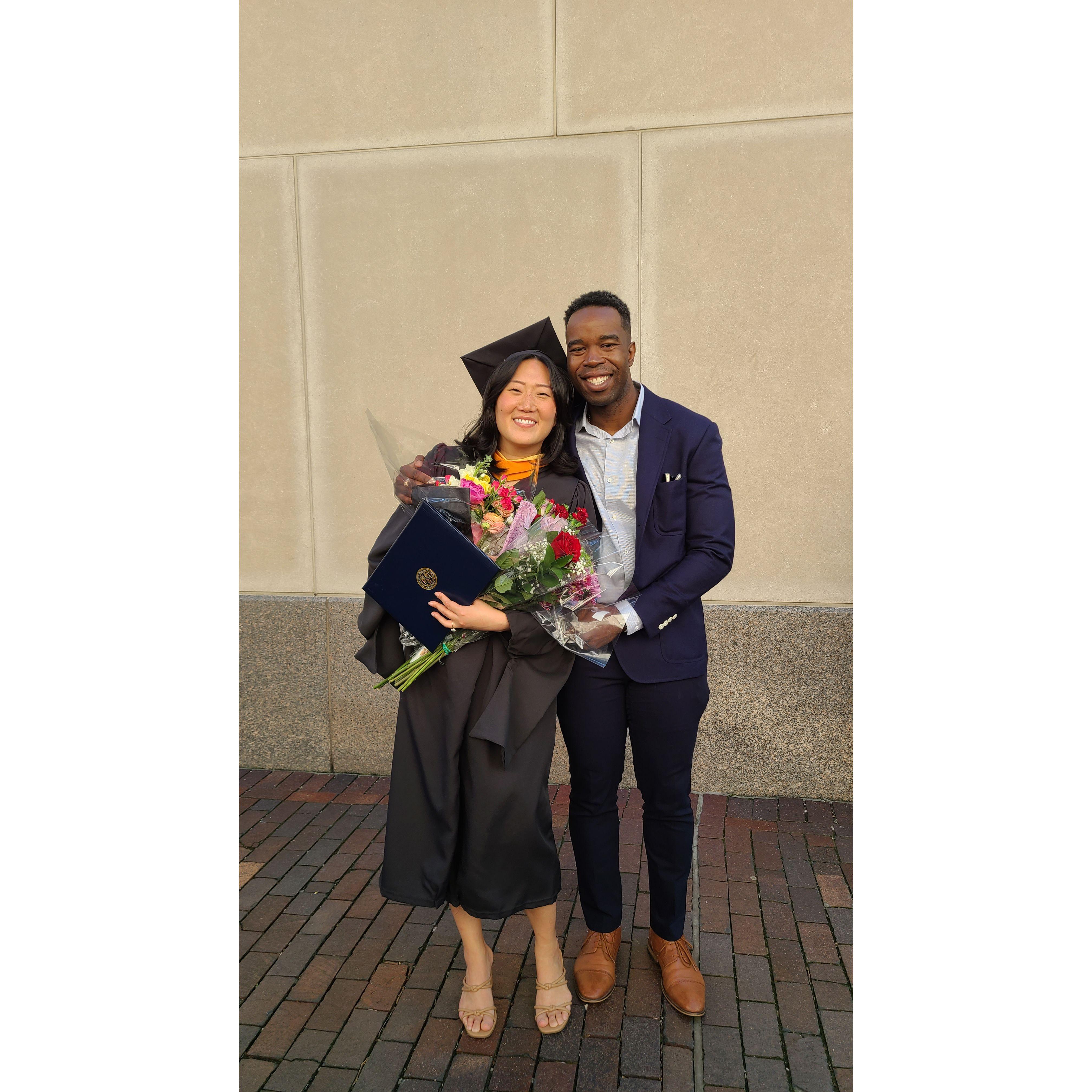 May 2024 -- At Jen's Masters' Commencement for Marriage & Family Therapy (MFT) π©π»βπ
