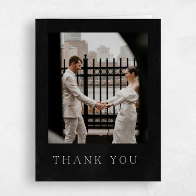 Black Wedding Thank You - Brocard Photo