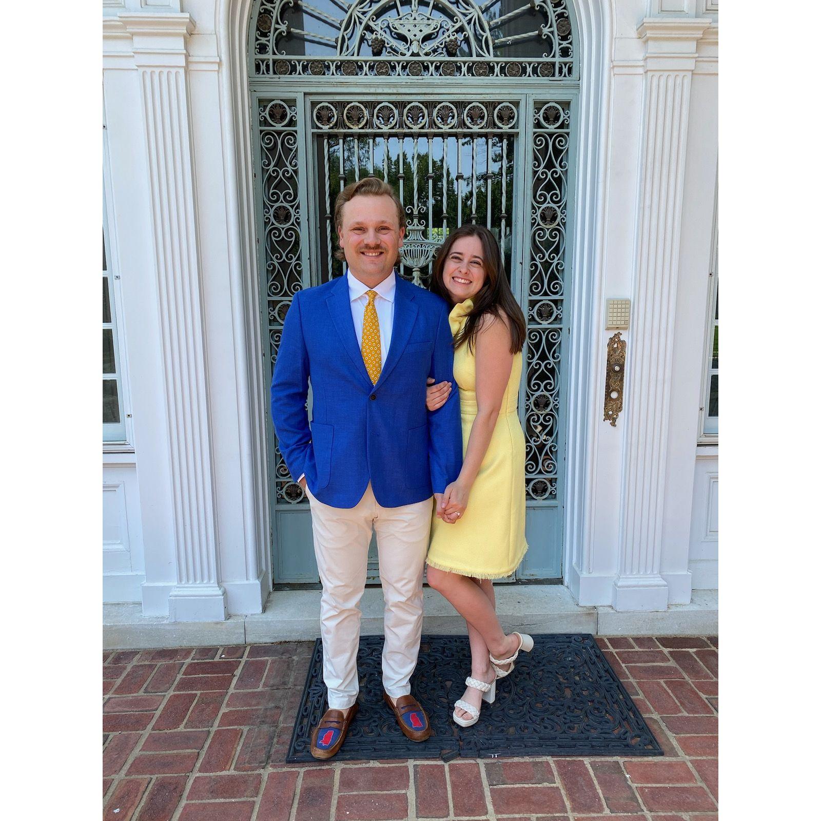 Sadly Thomas does not get to keep his beautiful mustache on the wedding day