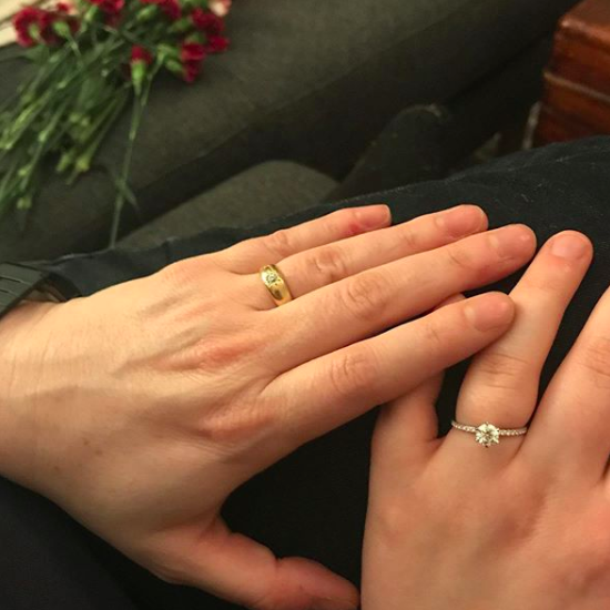 Laura proposed to Caroline at home, with crucial help provided by Sarah, Mike, and Chelsi!