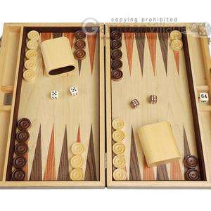 15-inch Wood Backgammon Set - Retro