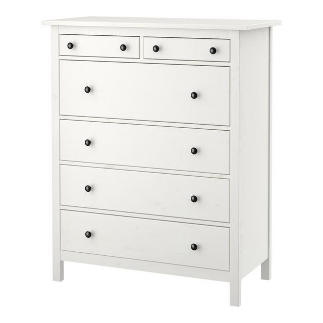 HEMNES 6-drawer chest, white stain, 42 1/2x51 5/8 "