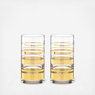Hampton Street Highball Glass, Set of 2