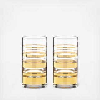 Hampton Street Highball Glass, Set of 2