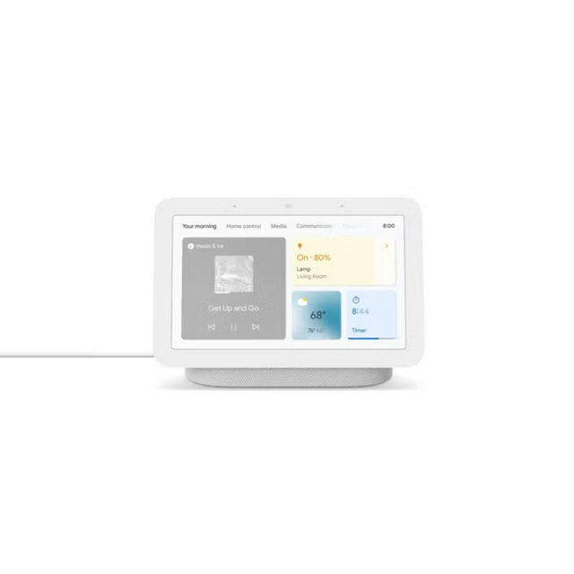 Google Nest Hub (2nd Gen) Smart Display - Chalk: 7" LED, Bluetooth, Voice Control - Chalk