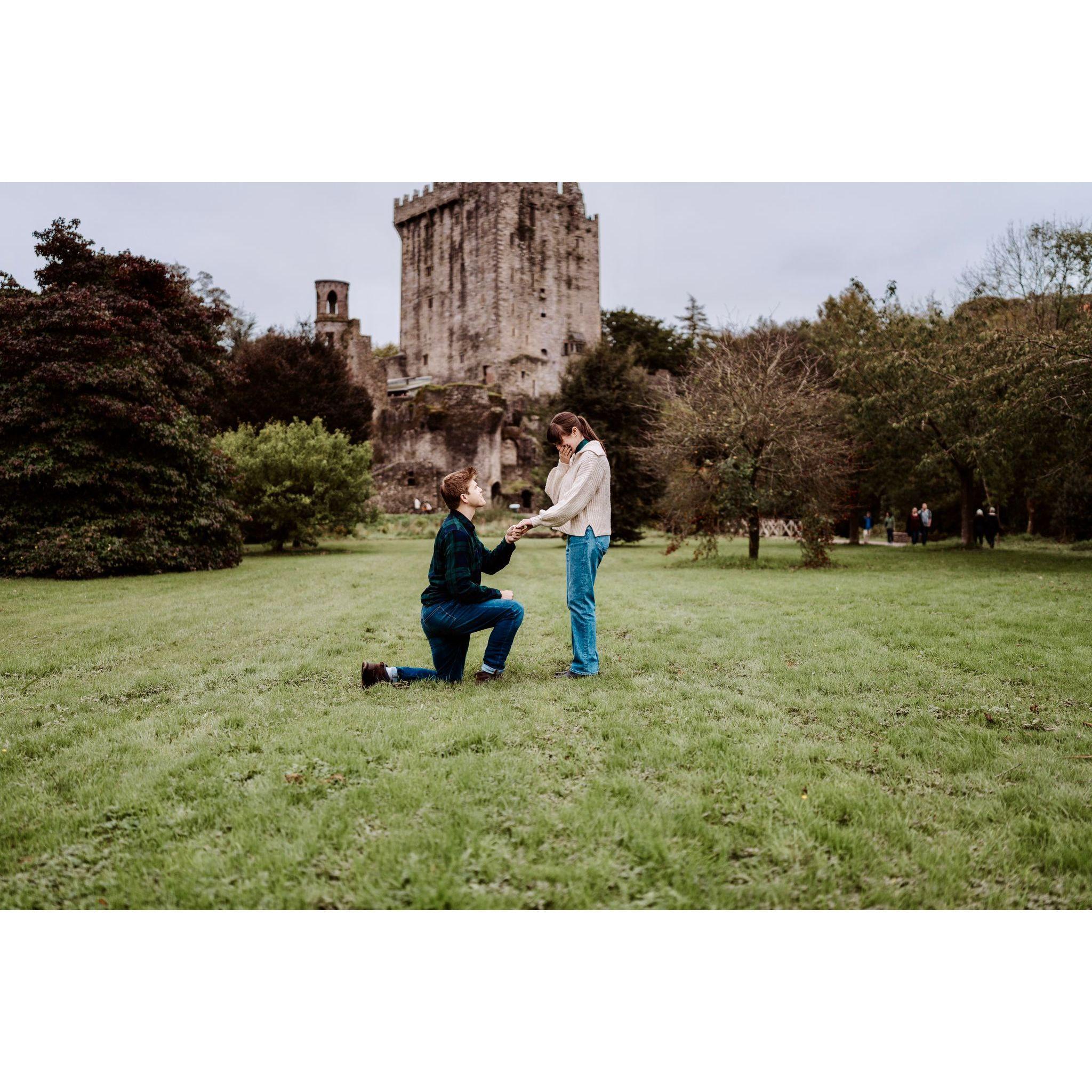 October 2023 - We got engaged at Blarney Castle in Cork, Ireland