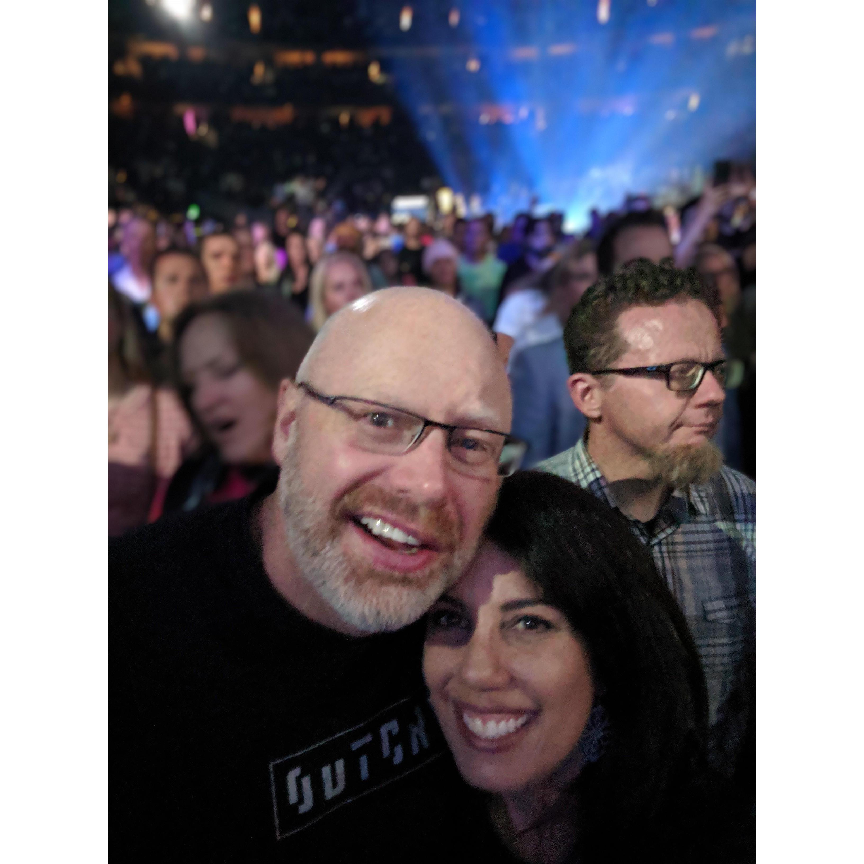 Hillsong United Concert - We love to Worship God together! On a sidenote, Chris even plays the guitar, which has been a secret desire of Lisa's ever since she saw Potsie sing to Joanie on Happy Days!