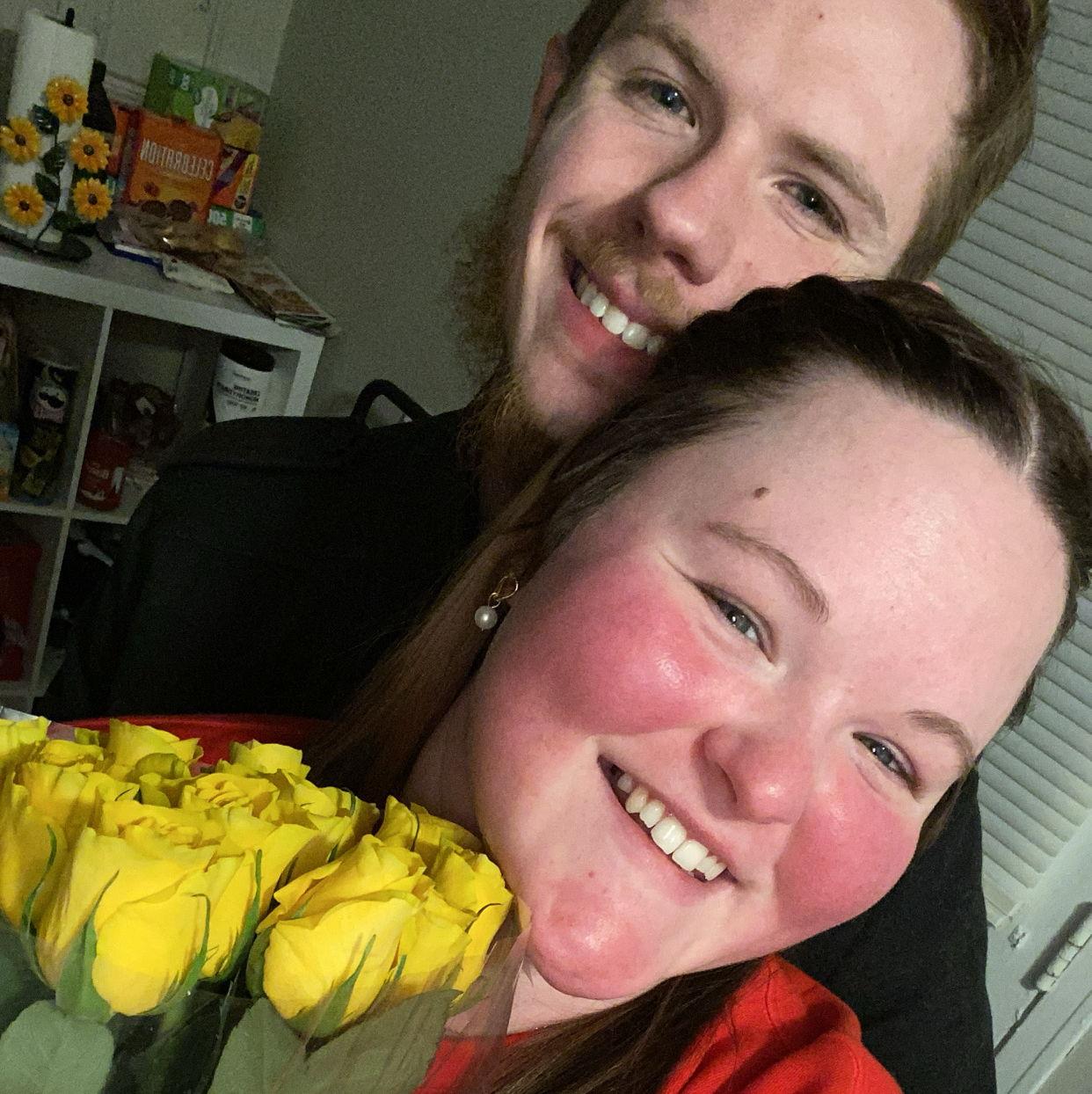 A random beautiful date night, he got me flowers.