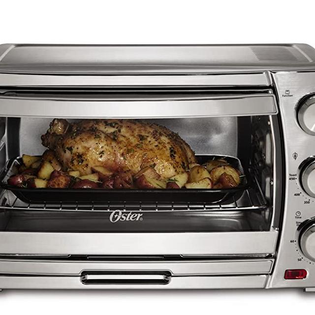 Oster Large Convection Toaster Oven, Brushed Chrome (TSSTTVSK01)