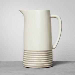 Stoneware Pitcher - Gray Stripe - Hearth & Hand™ with Magnolia