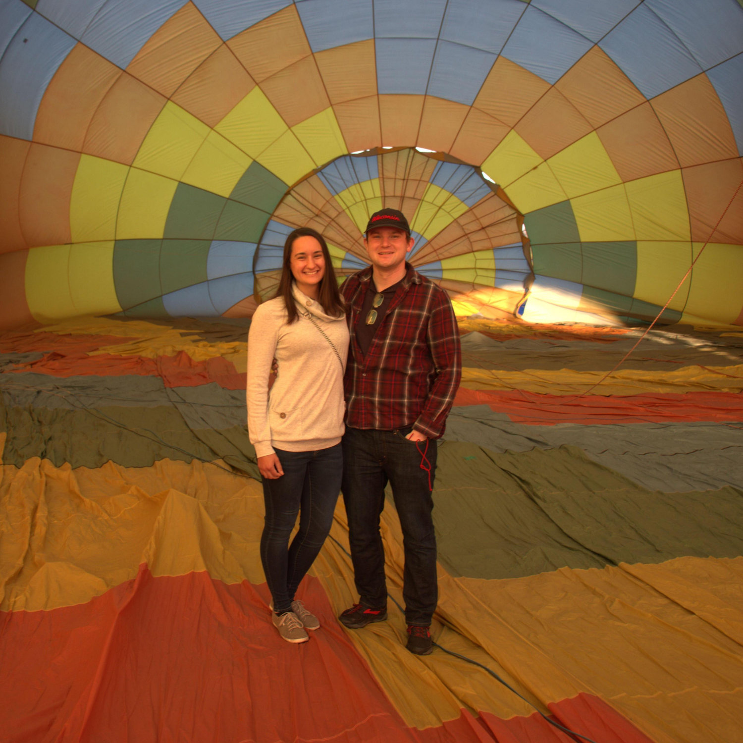 Sunrise hot air balloon trip over Temecula, CA, June 2020