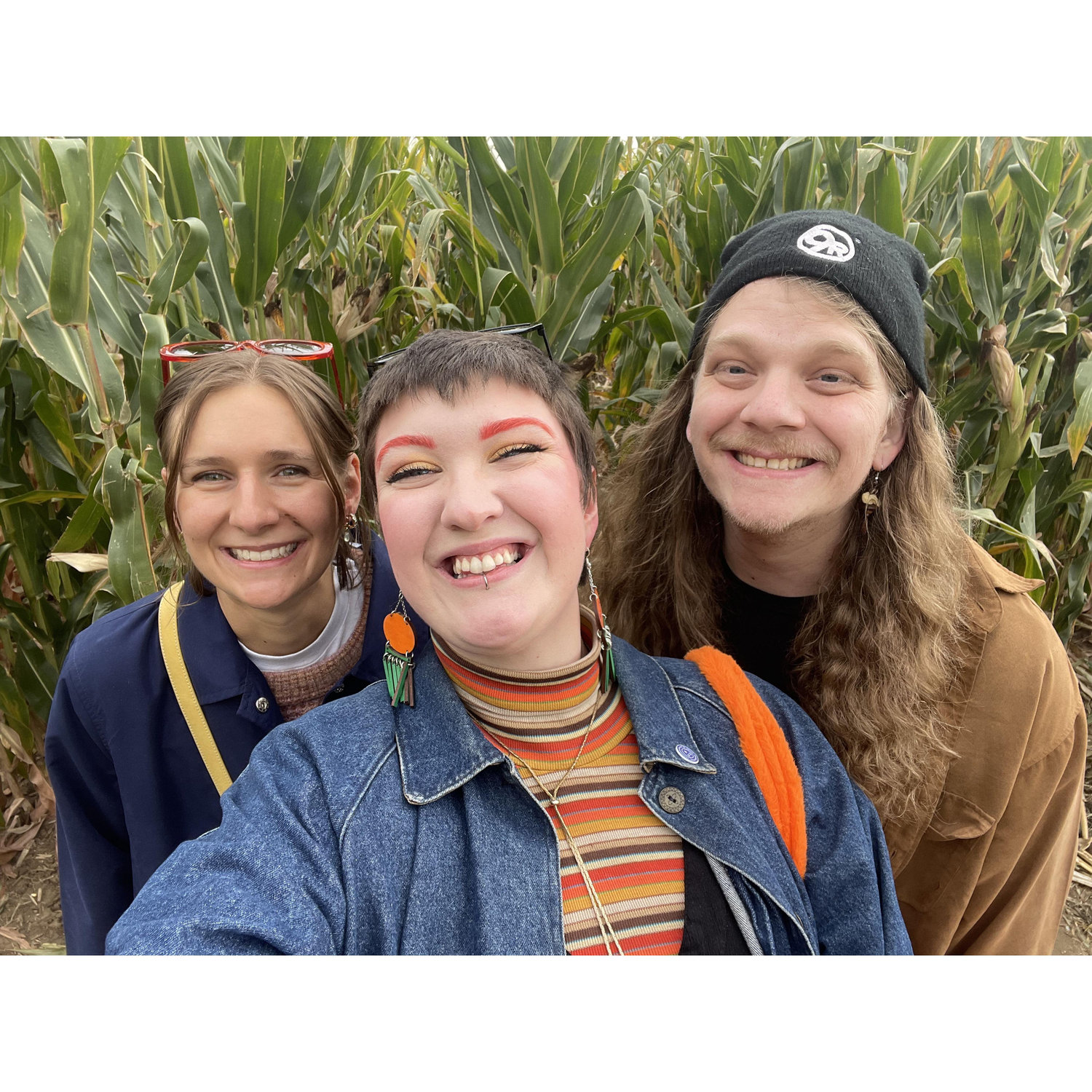 this was the beginning of the corn maze while spirits where high