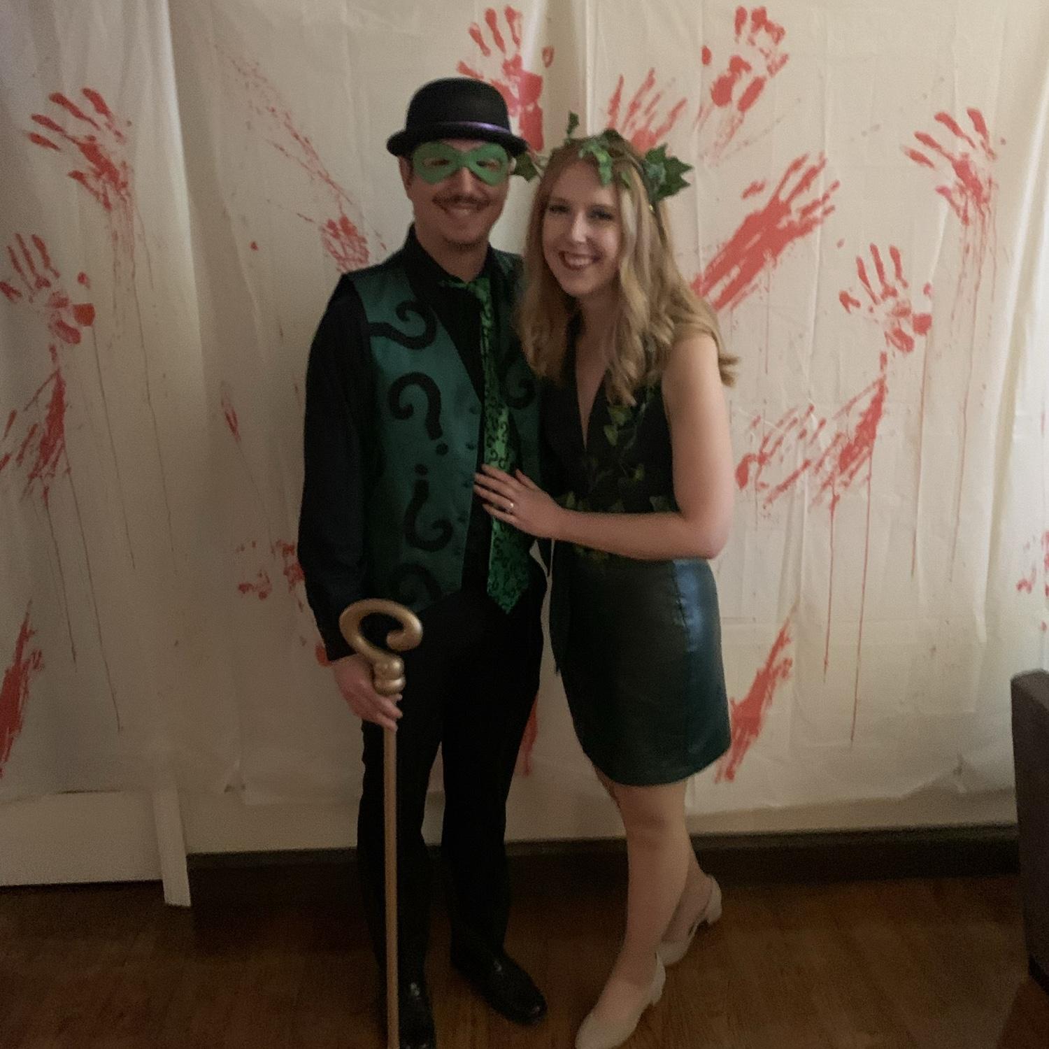 Yet another comic themed costume for Halloween. The Riddler and Poison Ivy.