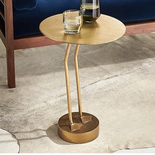 Brass Bird Side Table