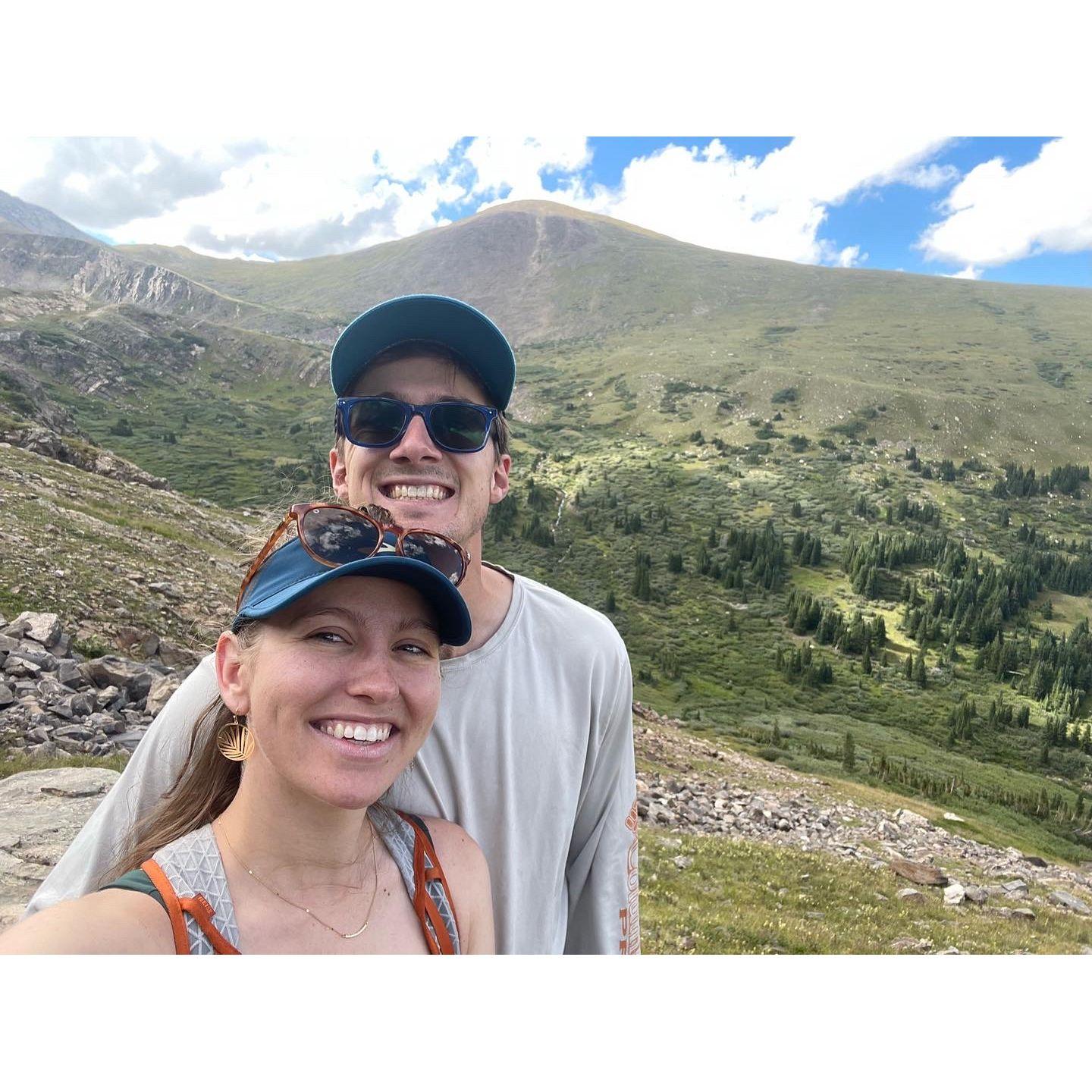 Hiking in Colorado the September that Bobby started his Masters at Colorado School of Mines