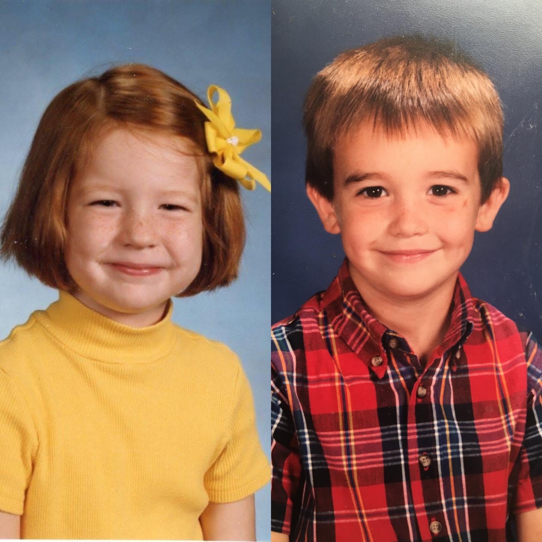 Two cuties in Kindergarten!