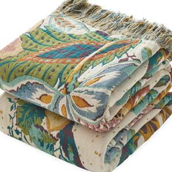 Boho Throw Blanket for Couch 100% Cotton