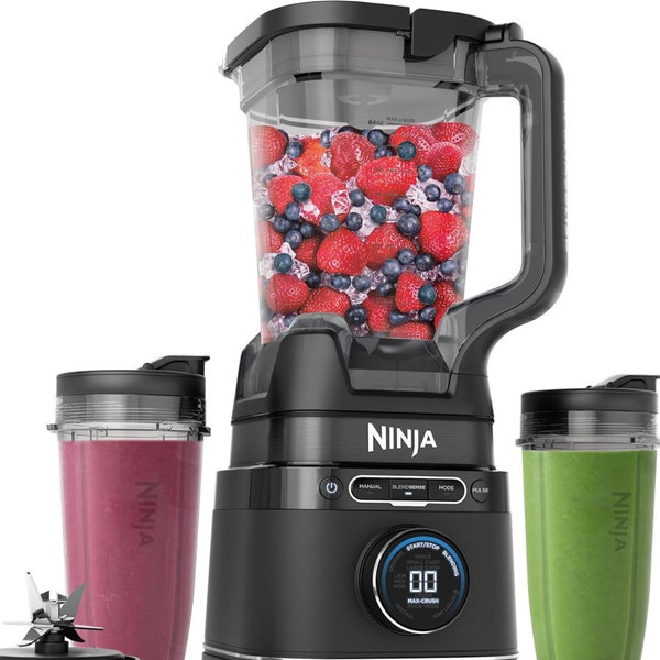 Ninja Detect Power Blender Pro + Personal Single-Serve, BlendSense Technology, For-Smoothies, Food and More, Compact Kitchen Countertop, 1800 P-Watts, 72 oz. Pitcher, (2) 24 oz. Cups, Black, TB301