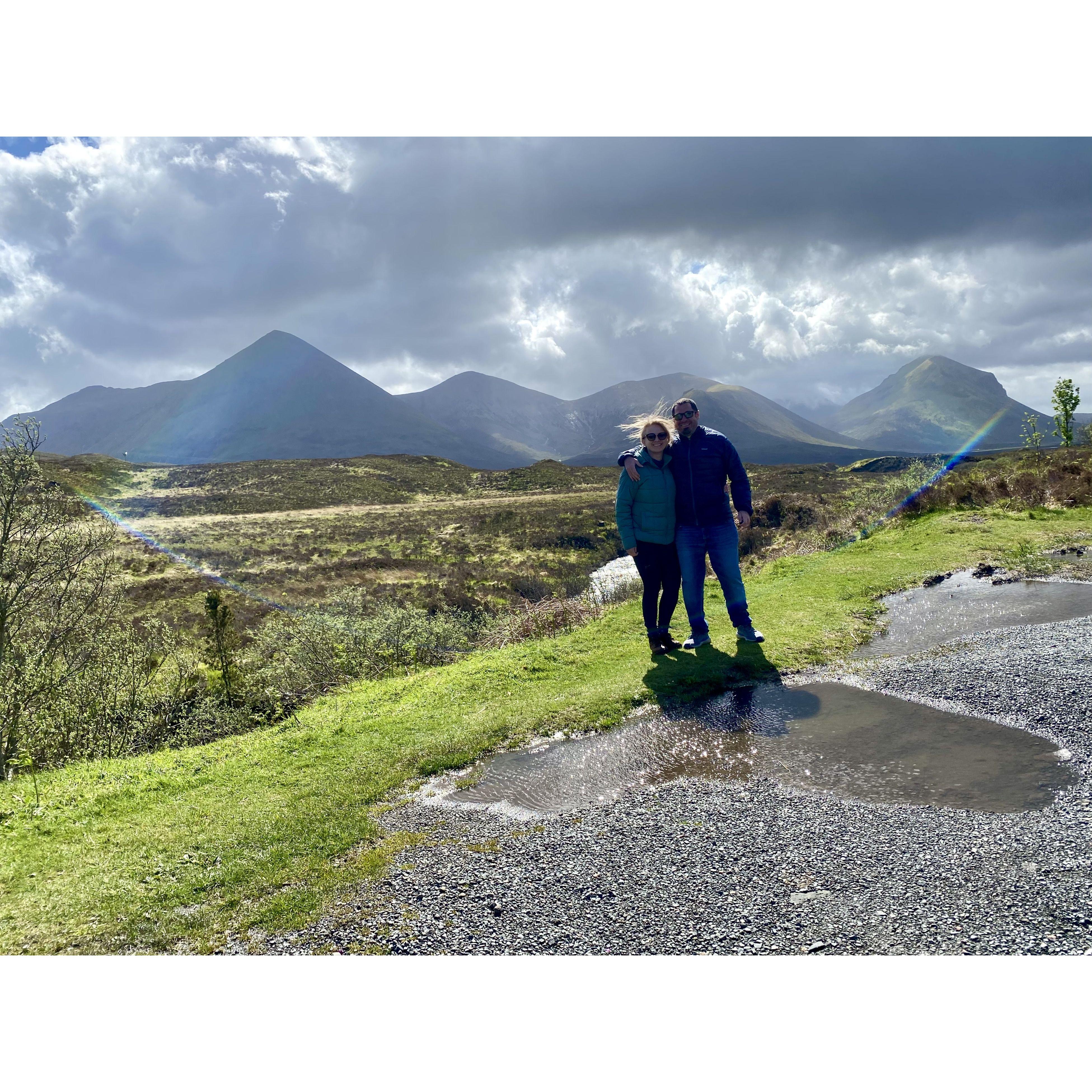 Notice the heart in the puddle in front of us! :) :) = Isle of Skye, Scotland