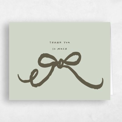 Grassy Sage, Green Wedding Thank You - Emelia Landscape