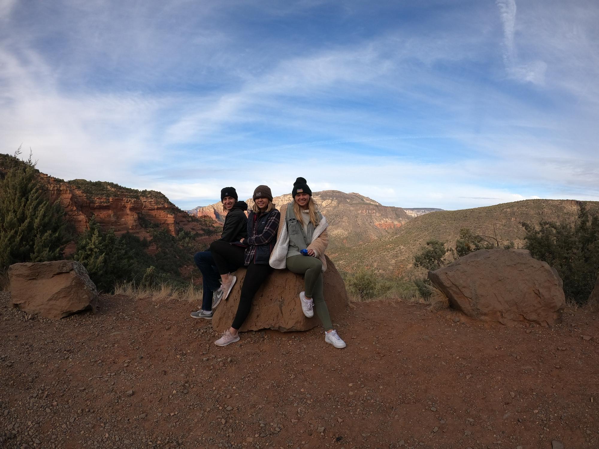 Hiking in Arizona with TJ and Olivia