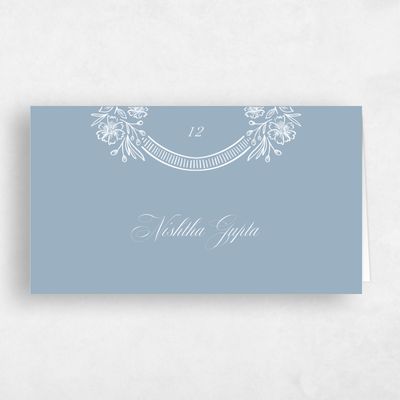 Powder Blue Wedding Place Card - Tauriel