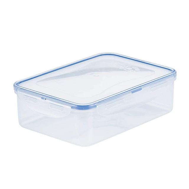 Pantry Bread Box with Divider Clear Food Storage Container Airtight  21.1-Cup