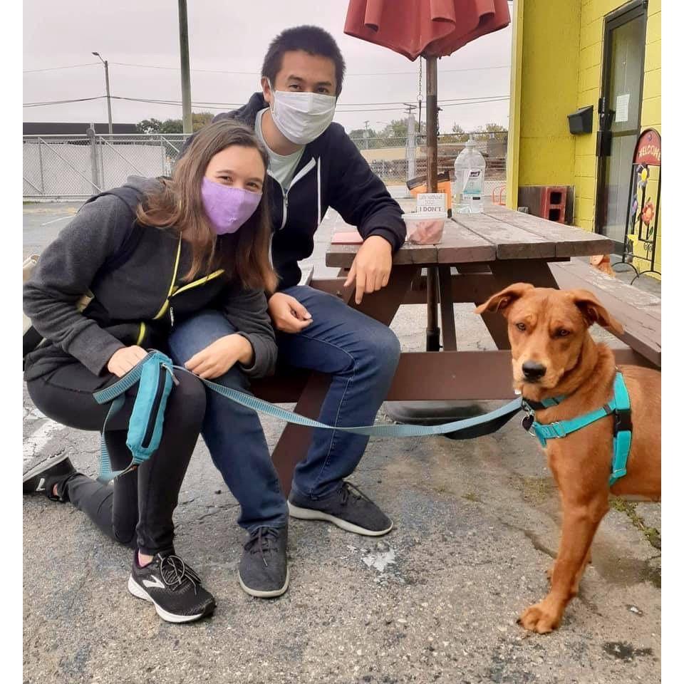 Our first meeting with Rita (back before she knew how much food we would give her over the years)