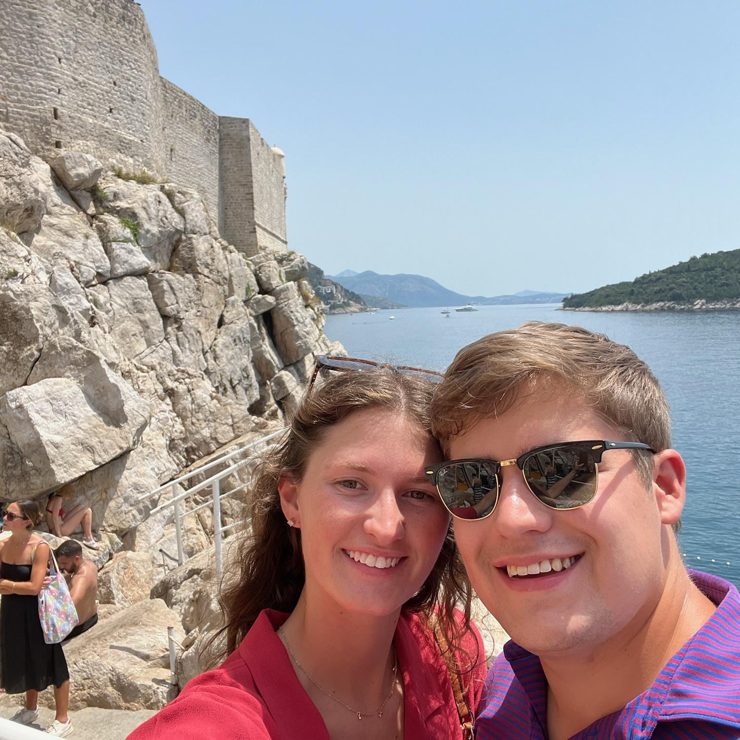 A view of the outside walls of Dubrovnik