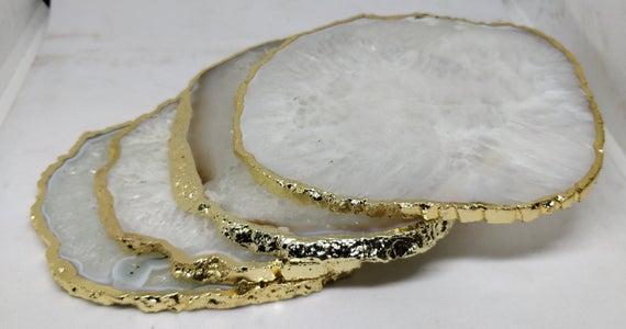 Monogram Agate Coaster