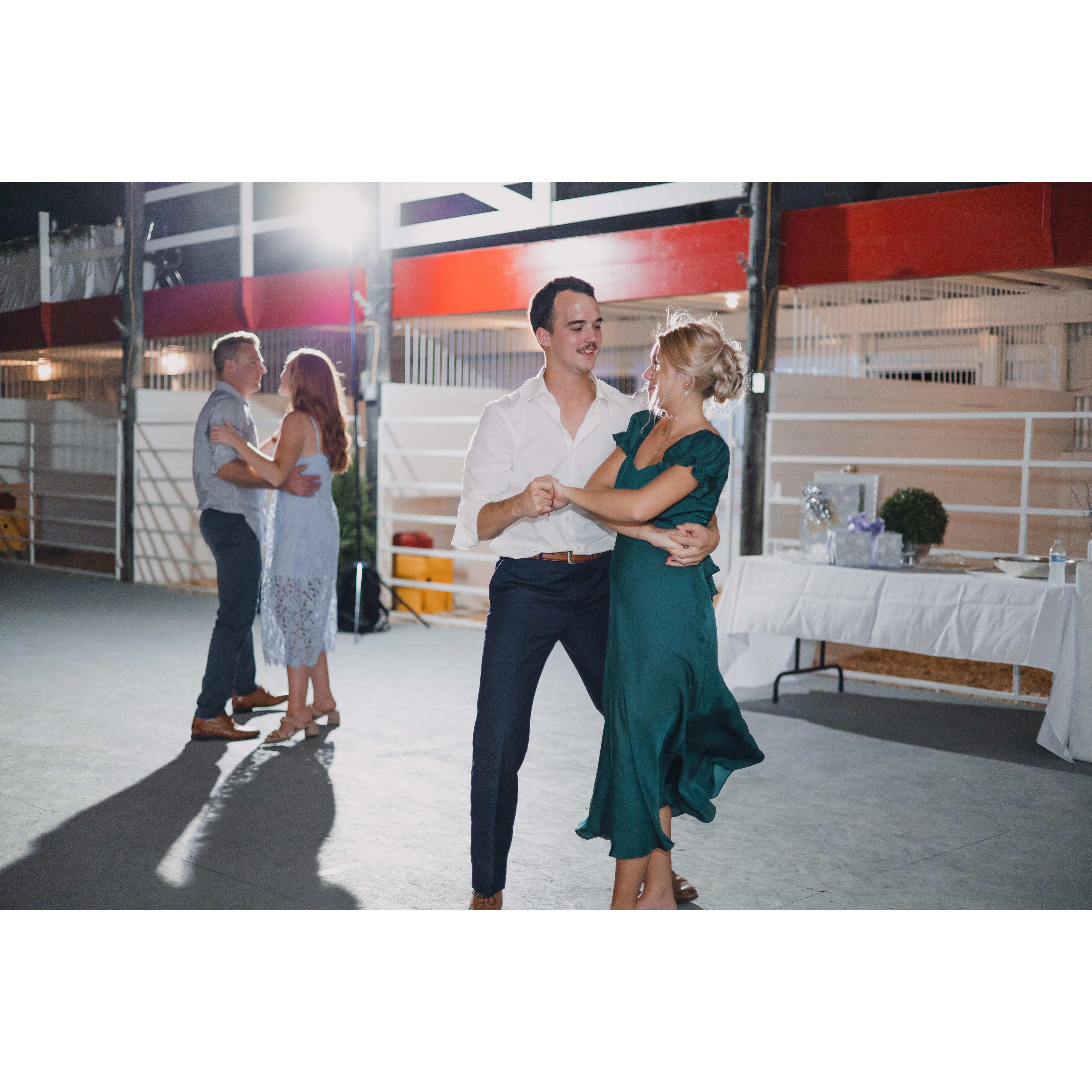 Dancing is another favorite past time of the two! (shoutout Jake & Dana for getting married and having an awesome wedding!)