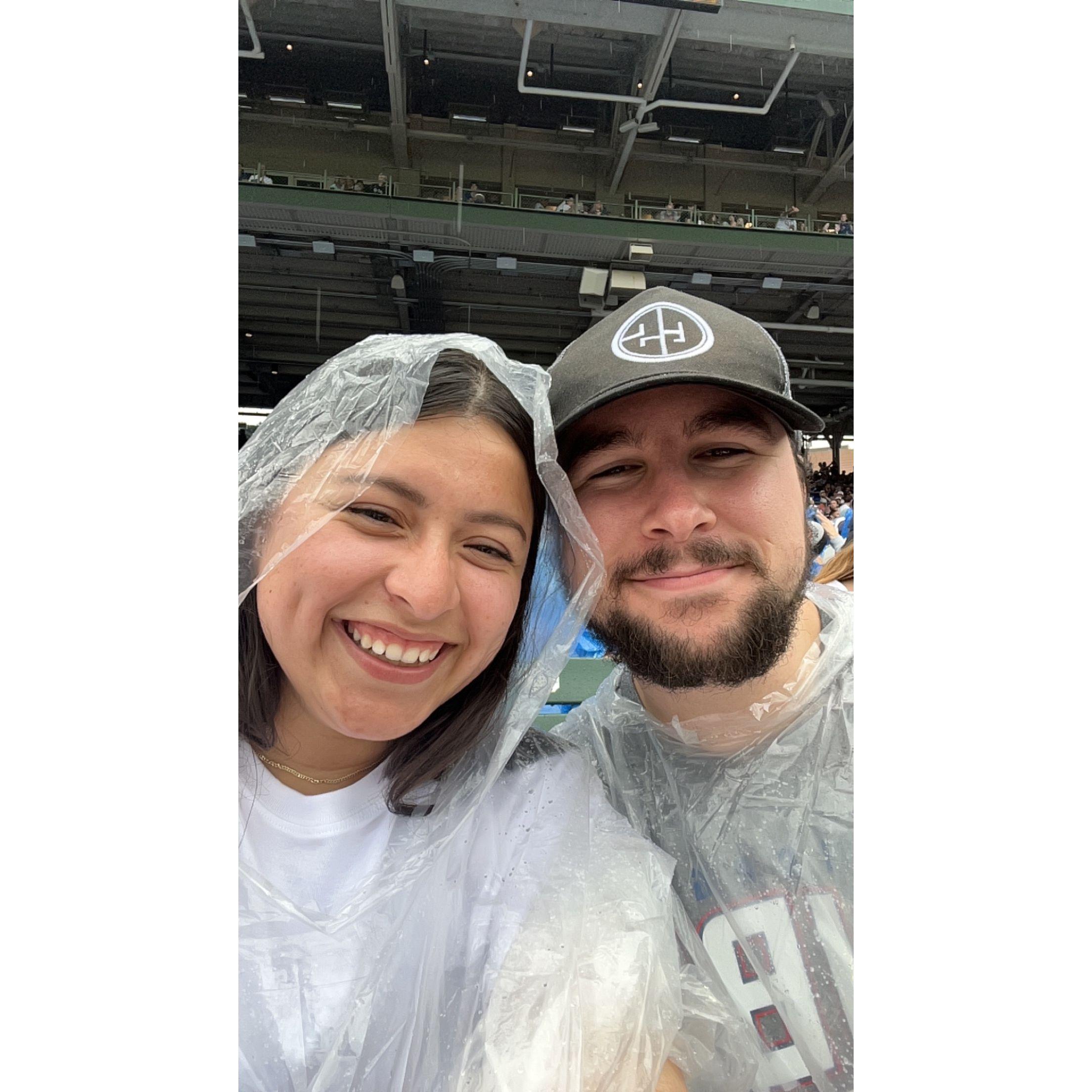 Almost, getting rained out at a Cubs game