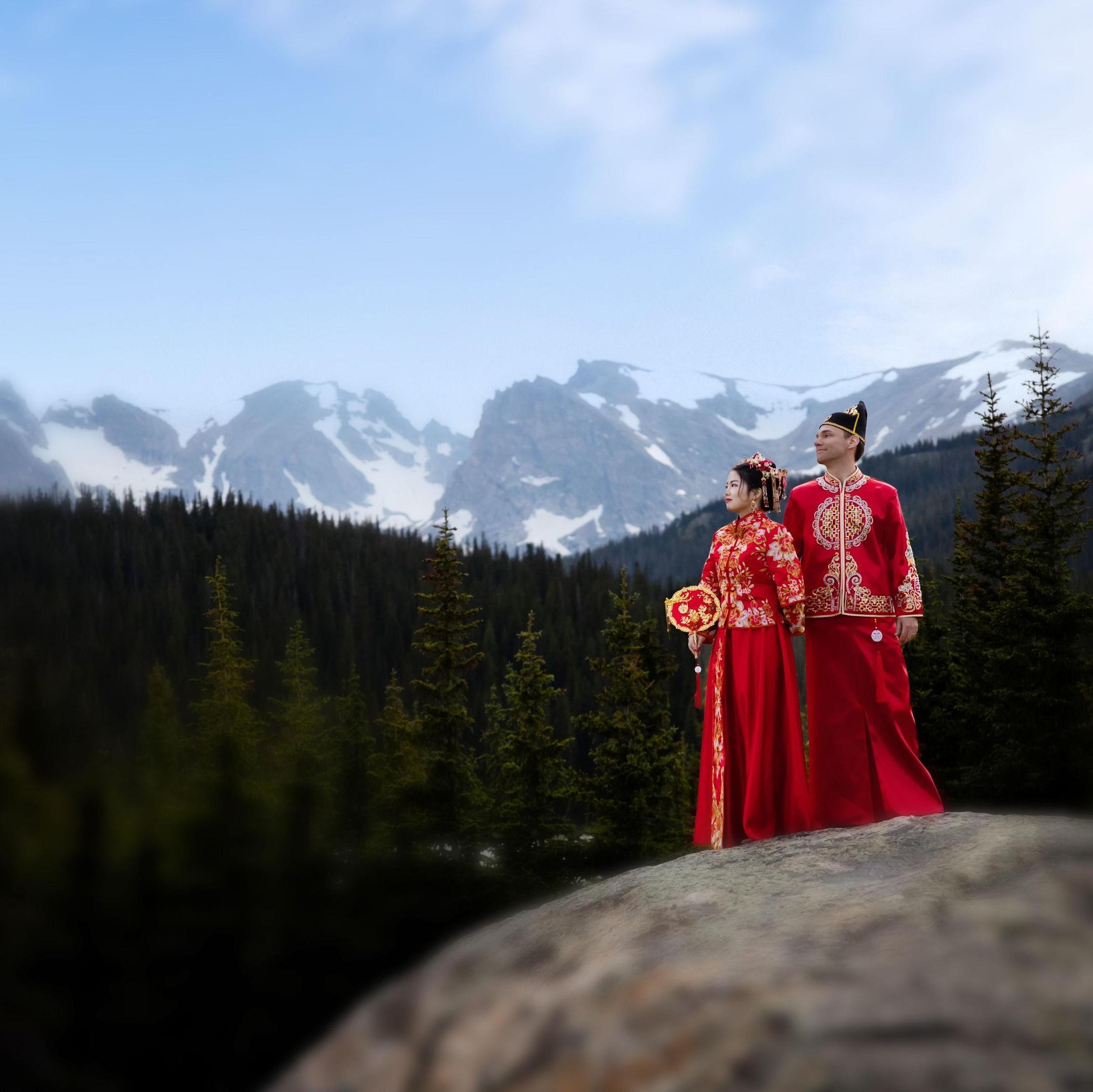 Traditional Chinese wedding photo in Colorado :)