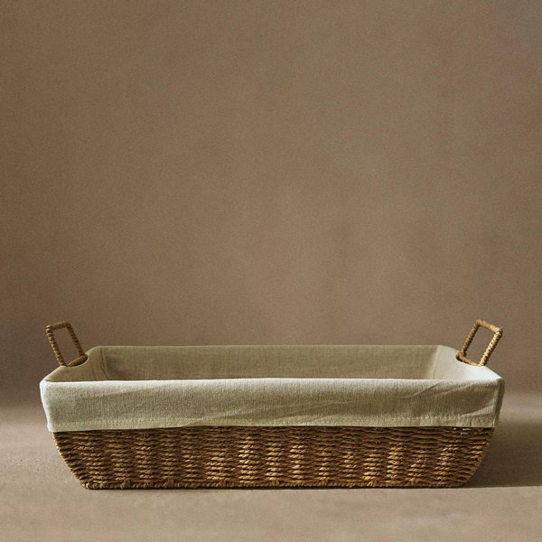 IRONING BASKET WITH FABRIC LINING