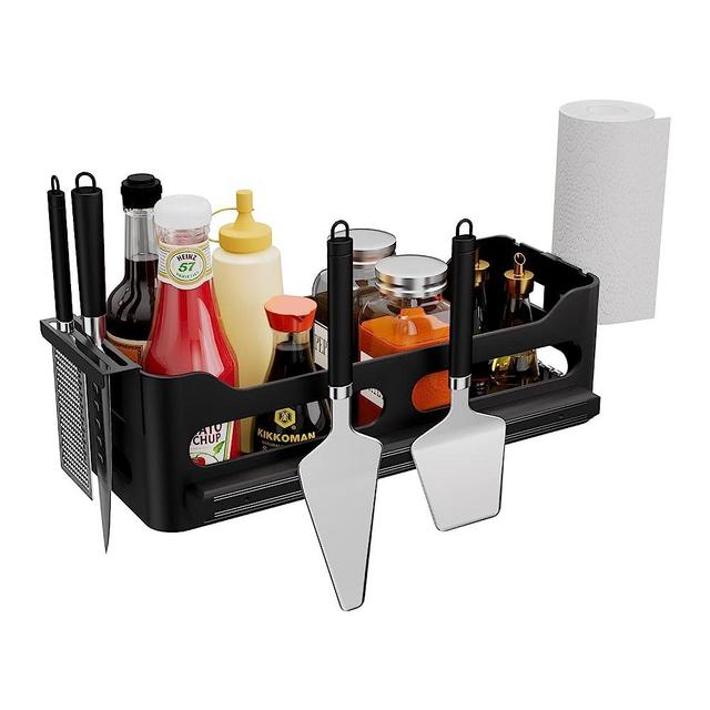 Upgraded Griddle Caddy for Blackstone Griddle Accessories, Space Saving Grill Accessories, BBQ Accessories Storage for Blackstone Griddles 28"/36" (With Magnetic Tool Holder)