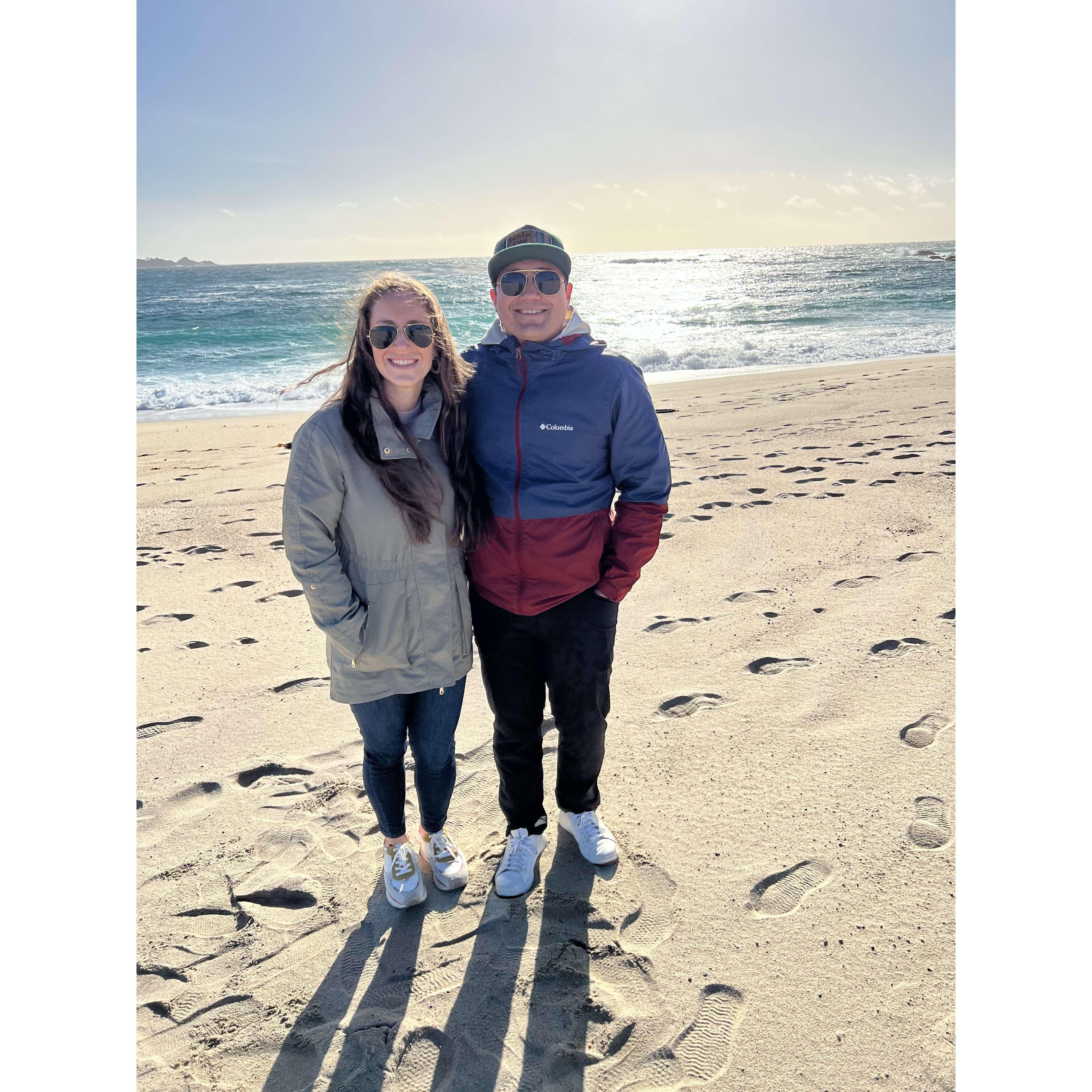 This is the day before Joe proposed in the SAME spot he was going to do it at 24 hours later. He didn't realize it was the same beach until after this picture!