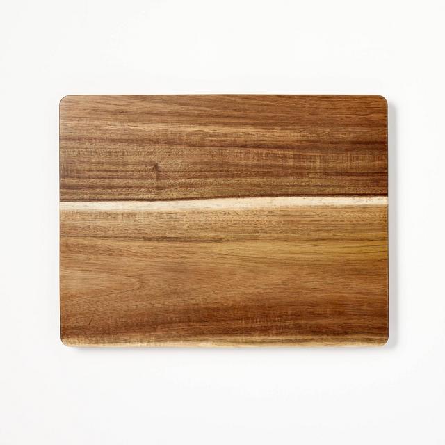 10"x13" Nonslip Acacia Wood Cutting Board Natural - Figmint™