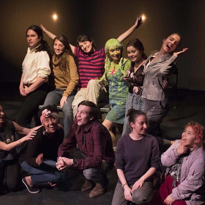 During their time at SDSU, Ross often cast Maddie in his shows and covered her in green paint for the Pillowman.