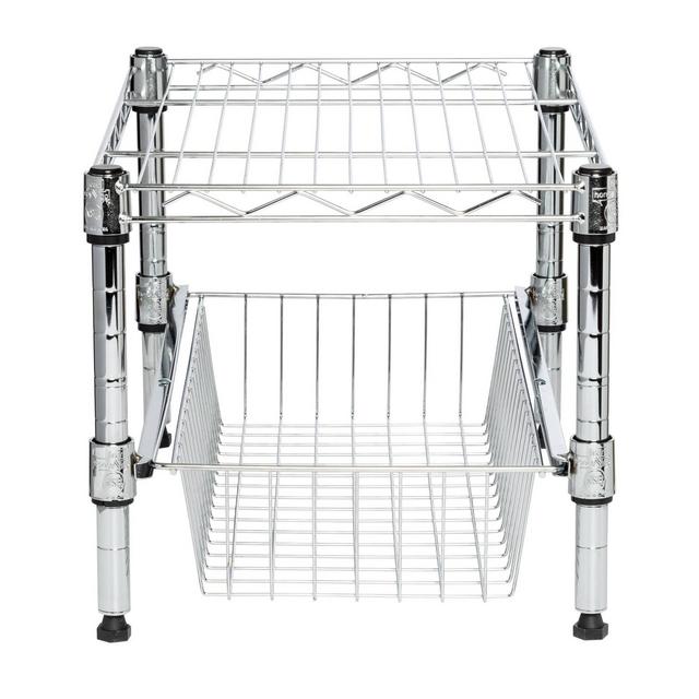 Honey-Can-Do Stacking Cabinet Organizer Silver
