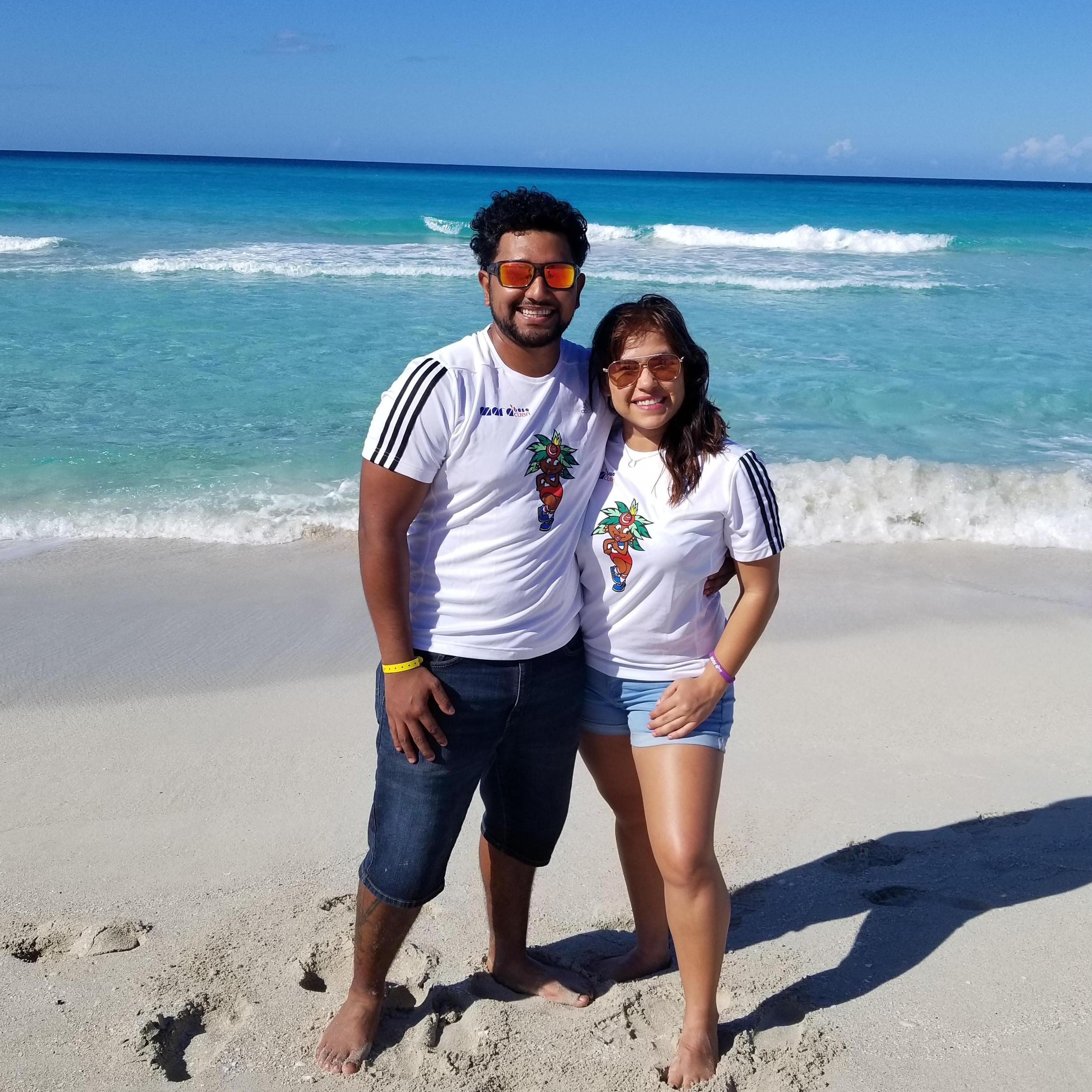 Enjoying the beaches of Varadero, Cuba