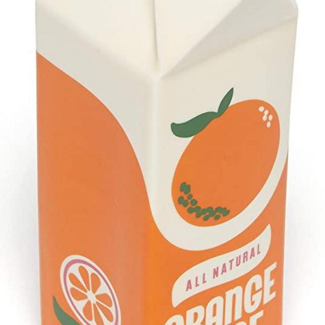 ban.do Vintage Inspired Rise and Shine Decorative Porcelain Vase, Orange Juice