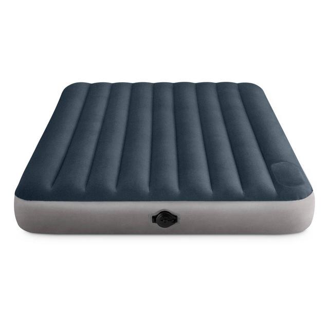 Intex Premium Durabeam 10" Queen Size Air Mattress with Internal (AA)Battery Pump